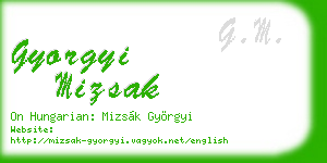 gyorgyi mizsak business card