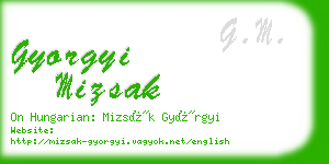 gyorgyi mizsak business card